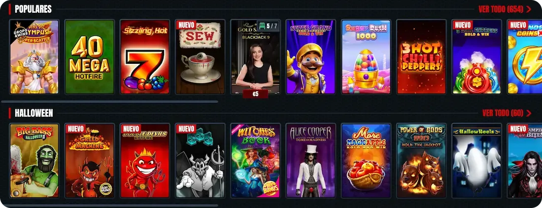 juegos del casino glorion