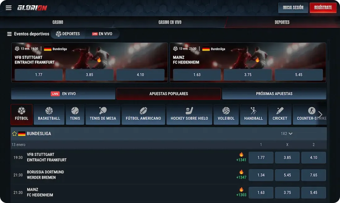 deportes del casino glorion